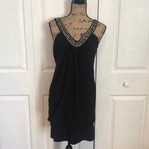Studded little black dress